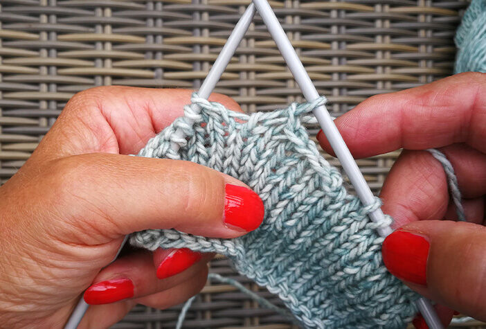 Knopfslock stricken Schritt 4